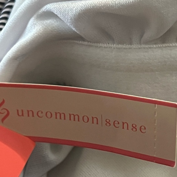 Uncommon Sense Blue & White Striped Ruffle One Piece Swim Suit Size Large - Picture 4 of 6